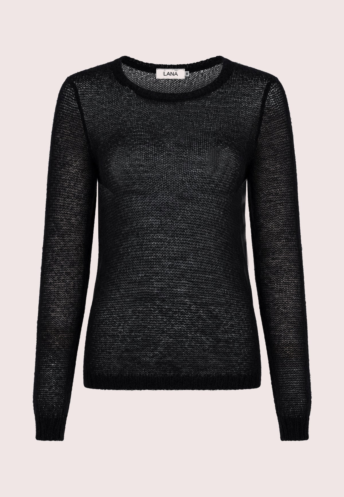 Pulli, Modell Victoria in Schwarz mit langen Ärmeln