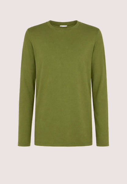 Shirt, Modell Nadja in Olivgrün mit langen Ärmeln