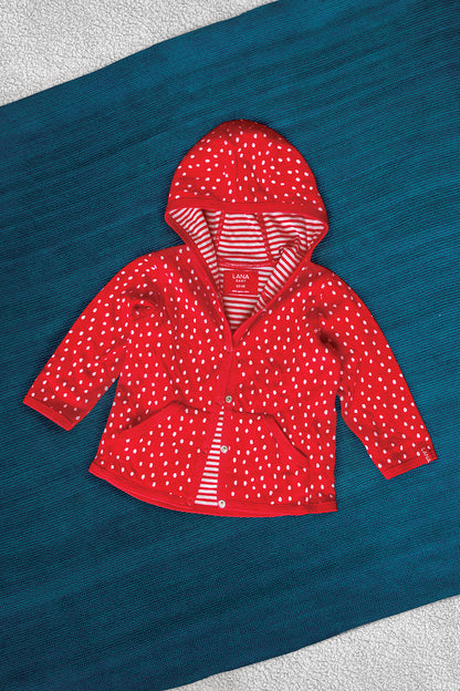 Veste à capuche réversible, modèle Momo