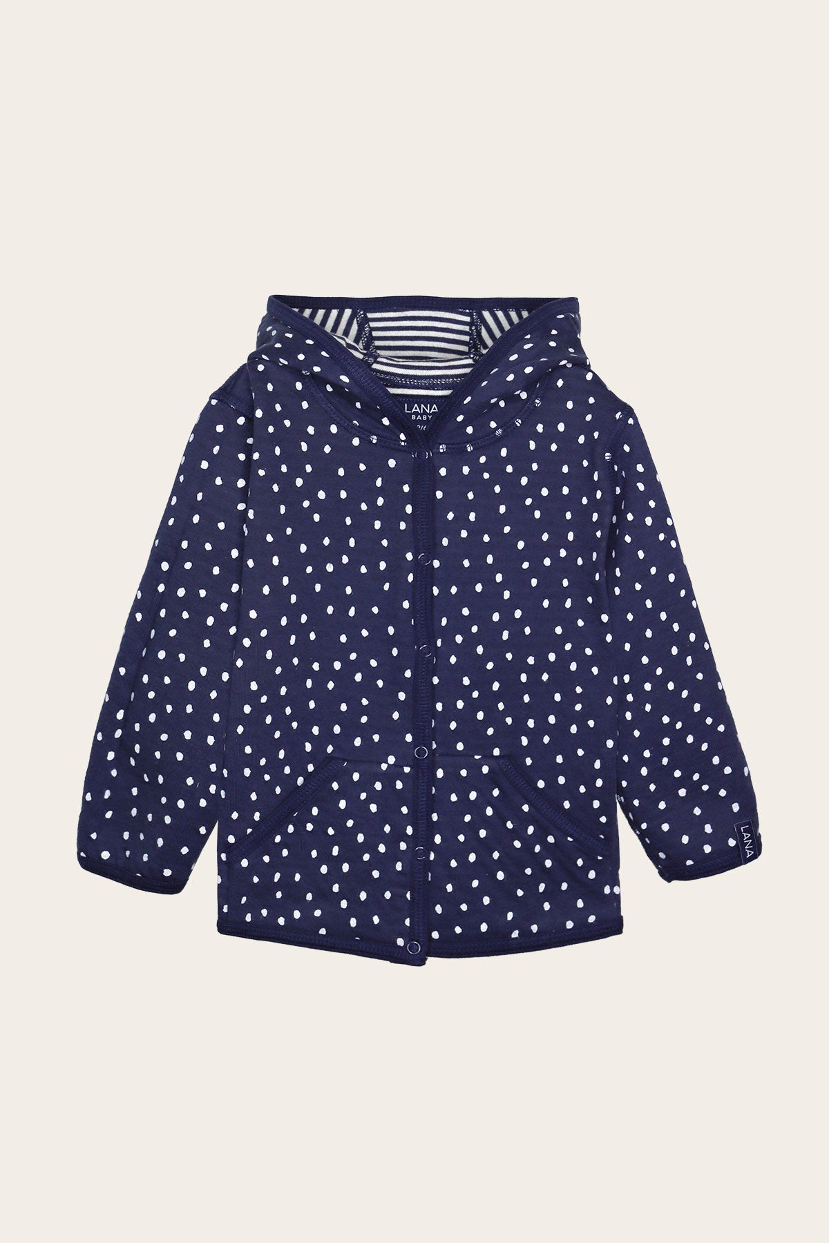 Veste à capuche réversible, modèle Momo